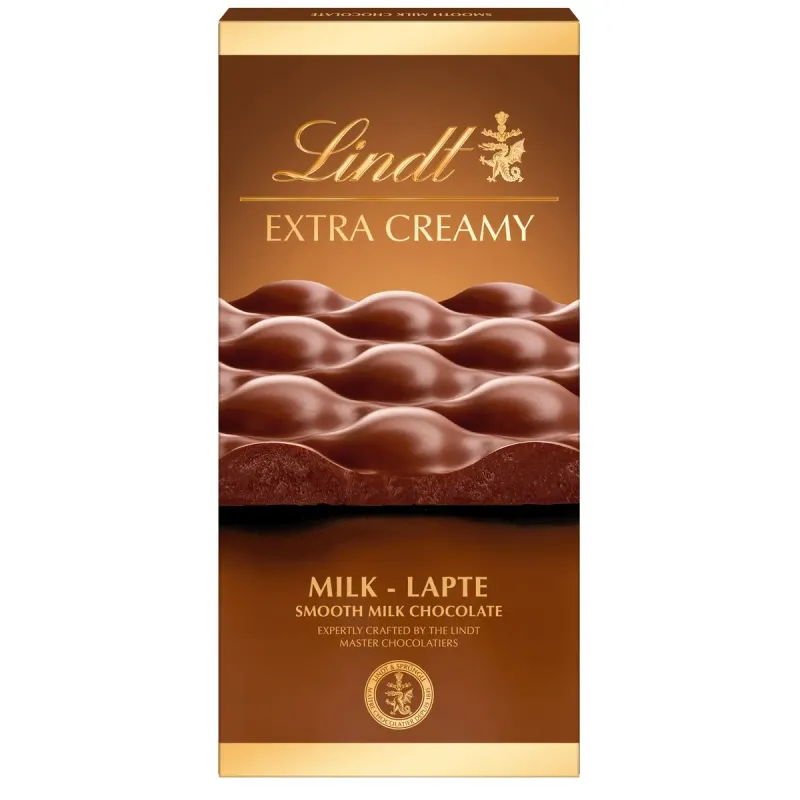 Ciocolata fina cu lapte Lindt Extra Creamy, 80 g