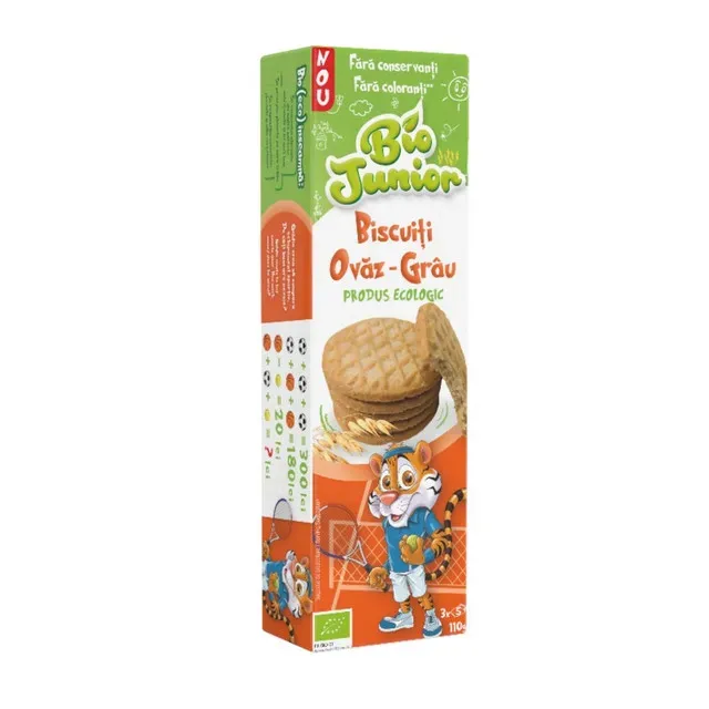 Biscuiti cu ovaz si grau Eco Bio Junior, 110 g