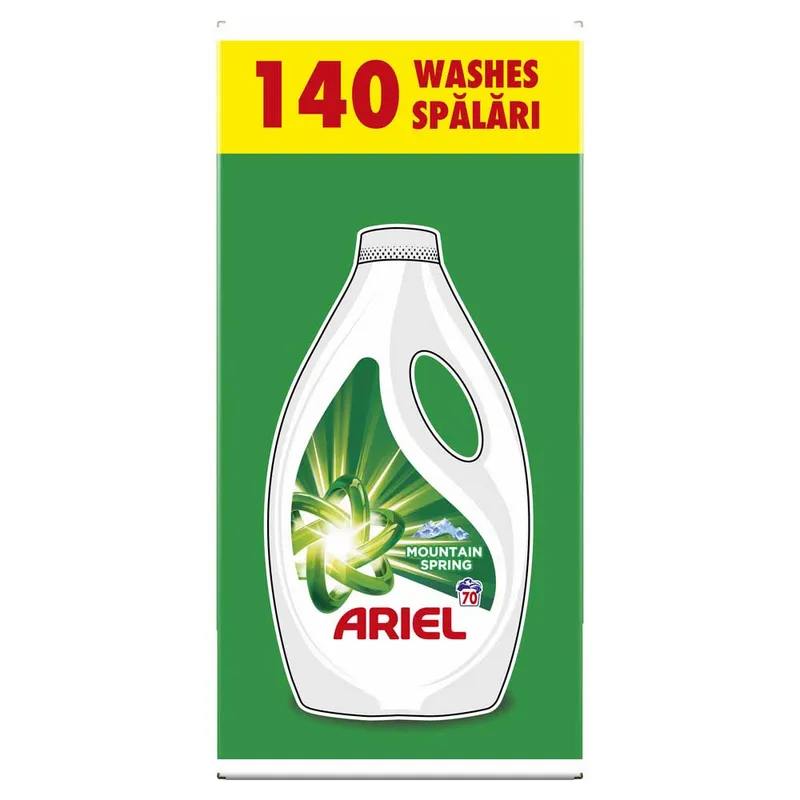 Detergent De Rufe Lichid Ariel Mountain Spring, 140 Spalari