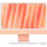 Sistem Desktop PC iMac 24" cu procesor Apple M4, 8 nuclee CPU and 8 nuclee GPU, 24", Retina 4.5K, 16GB, 512GB SSD, Orange