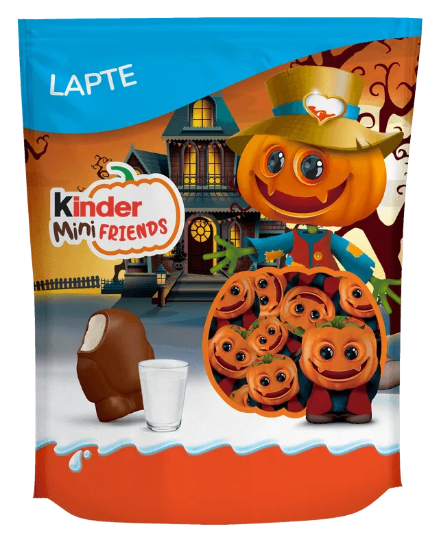 Bomboane cu lapte Kinder Mini Friends, 122 g