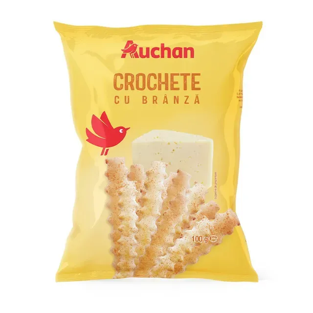 Crochete cu branza Auchan, 100 g
