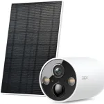 Kit camera de supraveghere + panou solar TP-Link Tapo C425 KIT, 4MP, 2K QHD 2560 x1440, Color Night Vision, Two-Way Audio, detectie AI, alarma luminoasa si sonora, acumulator, montare fara cabluri, baterie 10000mAh, IP66