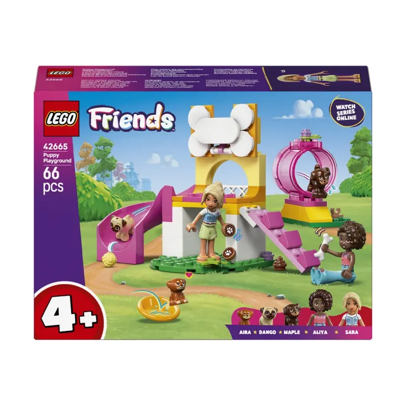 LEGO Friends - Loc de joaca pentru catelusi 42665, 66 piese