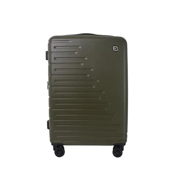 Troler Airport Equalizer, 4 roti duble cu rotire 360, cifru integrat, 45 x 67 x 26 cm, kaki