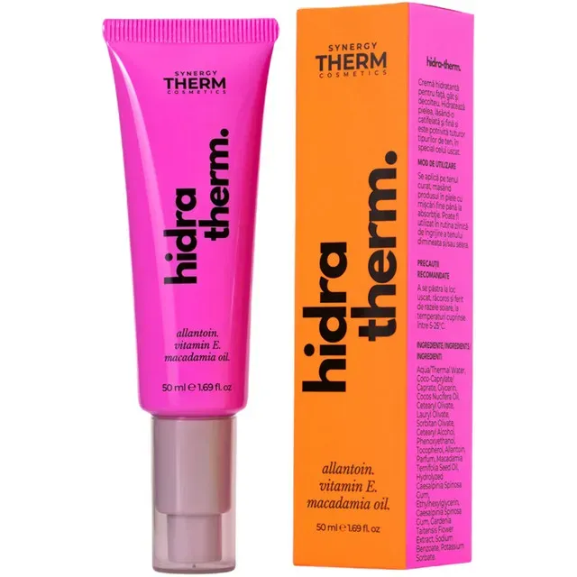 Crema hidratanta pentru fata si decolteu Synergy Therm Hidra Therm, 50 ml