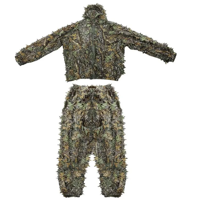 Costum de Camuflaj din fibre sintetice pentru Airsoft, Vanatoare - 3D Maple Leaf Bionic Ghillie