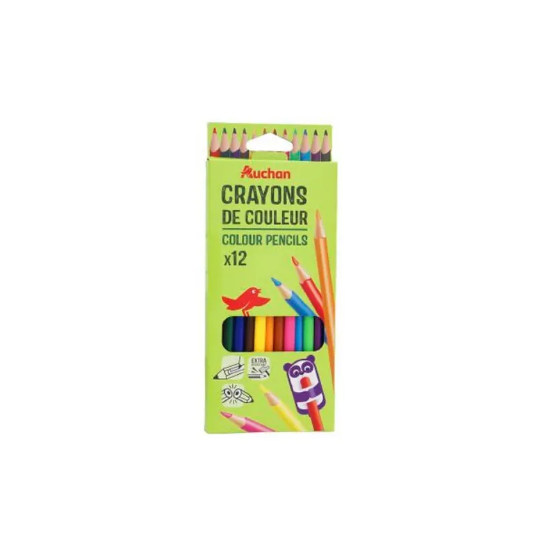 Set creioane colorate Auchan, 12 bucati