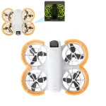 Protectie elice din cauciuc pentru drona DJI NEO - portocaliu, fluorescent, Fudisenn, inel anti-coliziune, stralucire noaptea, usor de instalat, material durabil, design all-inclusive tip fortareata, 128.8x53.3x13.3mm, 10g