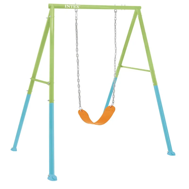 Leagan copii 2 in 1, cu scaun interschimbabil, Intex 44113, structura metalica, 170 x 235 x 200 cm