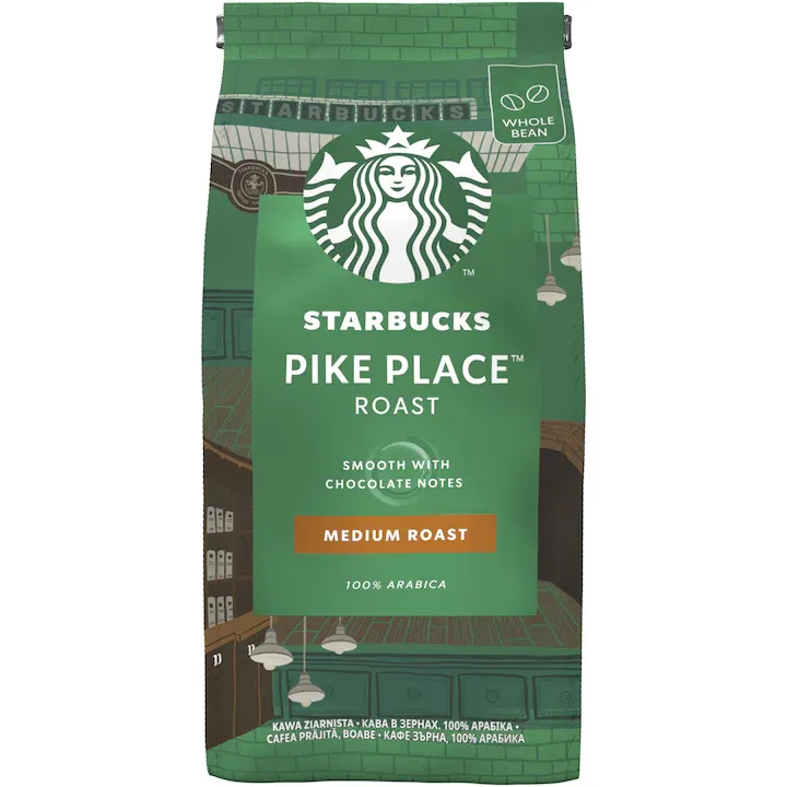 Cafea boabe, Starbucks Medium Pike Place Roast, 200 g