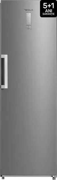Frigider cu o usa Tesla RS3600FMX, 362 L, Clasa E, H 185, Total No Frost, Display LED, Usa reversibila (Inox)
