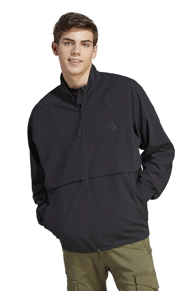 adidas Sportswear, Jacheta cu fermoar City Escape, Negru, M