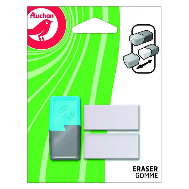 Radiera Auchan cu protectie Pvc + 2 rezerve
