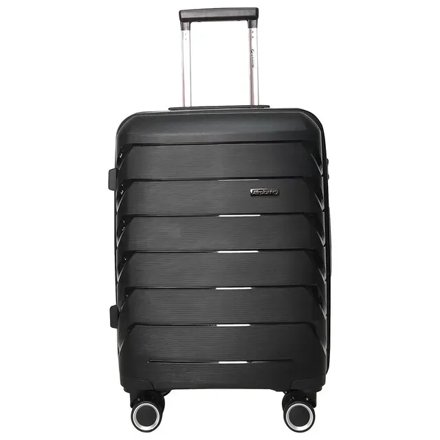 Troler Airport Smart Trip cu 4 roti duble, 20 x 56 x 38 cm, marime S, culoare negru