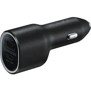 Incarcator auto SAMSUNG Duo EP-L4020NBEGEU, 1xUSB-C 25W, 1xUSB-A 15W, negru