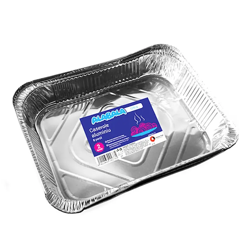 Set tavite de unica folosinta Alabala, 2 bucati, 31.8 x 27 x 5.5 cm, aluminiu