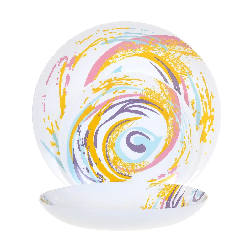 Serviciu de masa 18 piese Eljado Décor Spiral, opal