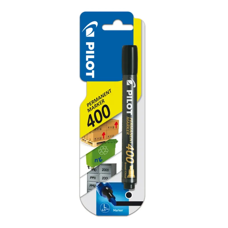 Marker permanent Pilot, blister, 400, negru