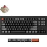 Tastatura mecanica wireless Keychron V3 Ultra 8K, BT/2.4GHz/Wired, switch-uri Red Silk POM, RGB LED, QMK, macOS/Windows/Linux