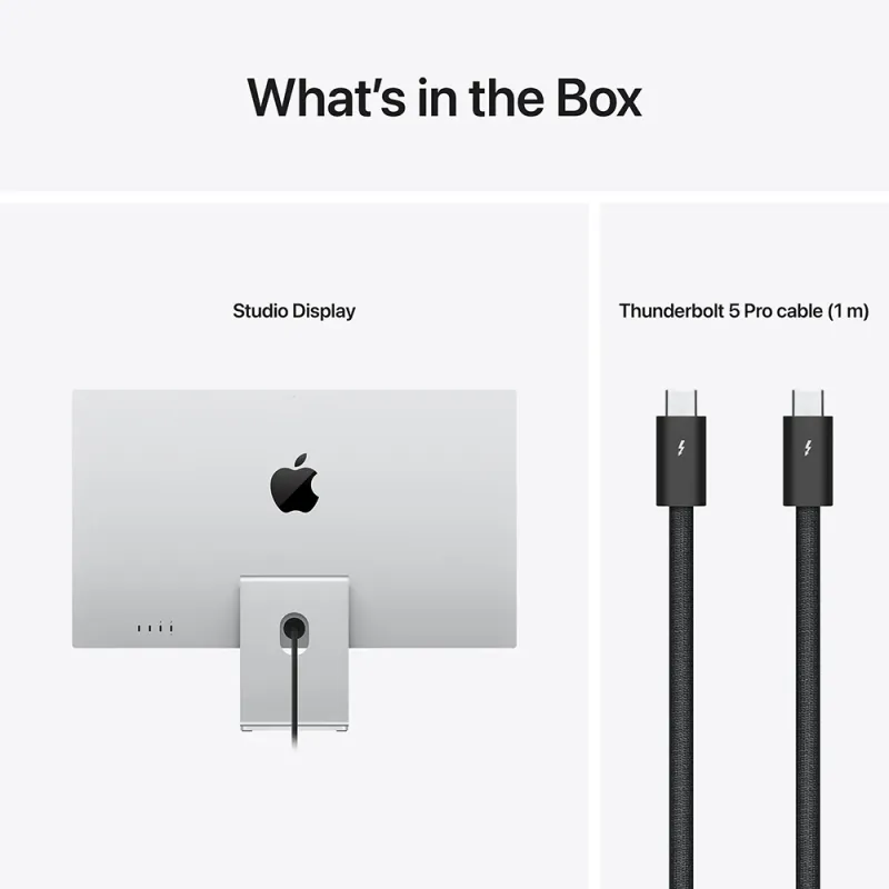 Monitor APPLE Studio Display mfex4z/a, 27" 5K Retina, WebCam 12MP, Standard Glass, Tilt Adjustable Stand, argintiu