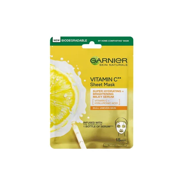 Masca servetel cu vitamina C pentru super hidratare si iluminare Skin Naturals, 28 ml